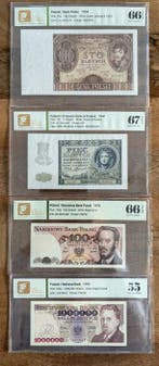 Polen. - 4 Banknotes - Various Dates - Pick 75a, 101, 143b, Postzegels en Munten, Bankbiljetten | Europa | Niet-Eurobiljetten