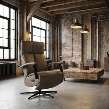 Leren relaxfauteuil met hartbalans Pure - Toledo Moss, Bohemian, Industrieel, Modern, Scandinavisch, Nieuw, Ophalen of Verzenden