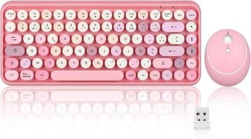 Pastel gadgets retro toetsenbord | retourdeal 29% korting, Ergonomisch, Ophalen of Verzenden, Perixx, Draadloos