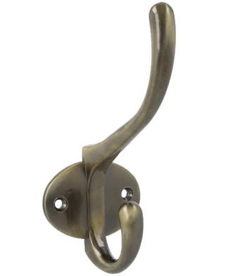 Kapstokhaak 135x58 mm zamak antiek brons, Verzenden, Nieuw