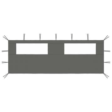 vidaXL Prieelzijwand met ramen 6x2 m antracietkleurig, Verzenden, Nieuw
