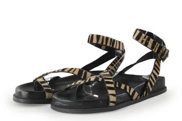 Ba&Sh Sandalen in maat 38 Panter, Overige kleuren, Verzenden, Sandalen of Muiltjes, Zo goed als nieuw