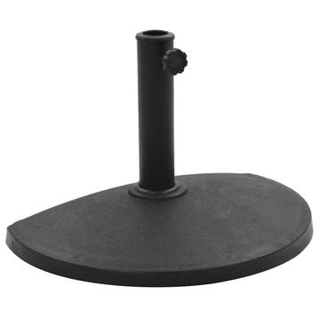 vidaXL Parasolvoet halfrond 9 kg polyresin zwart, Verzenden, Nieuw, Minder dan 1 meter, Parasolvoet