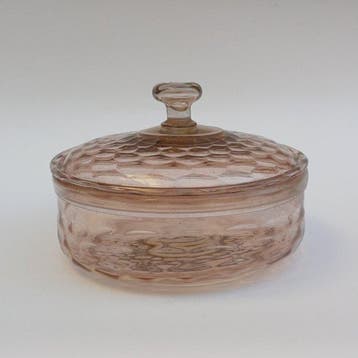 Jampot - Glas - 18e-eeuwse dekselpot