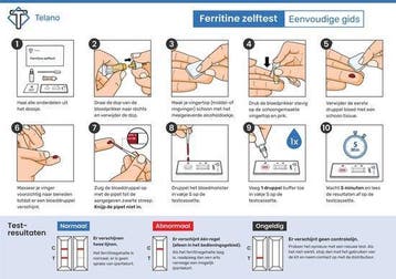 Ferritine Zelftest voor IJzertekort en Bloedarmoede, Verzenden, Nieuw