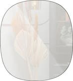 WOOOD Philou Spiegel - Glas/Metaal - Zwart - 60x55x0,5 cm, Verzenden, Nieuw