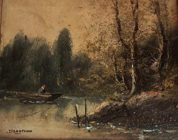 Telesforo Franchino (1892–1964) - Paesaggio lacustre