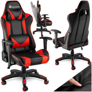 Premium racing bureaustoel Twink - zwart / rood, Huis en Inrichting, Bureaus, Verzenden, Nieuw