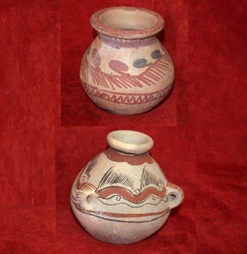 Set van 2 traditionele aardewerken potten BERBERES KABYLES