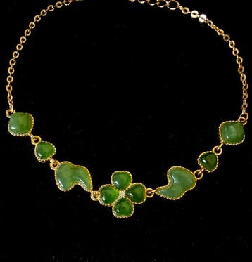 armband - Nefriet Jade, Zilver - China - 21e eeuw