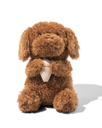 HEMA Knuffel 20x25x40cm hond Giggles van €13.99 voor €9 sale, Verzenden, Nieuw