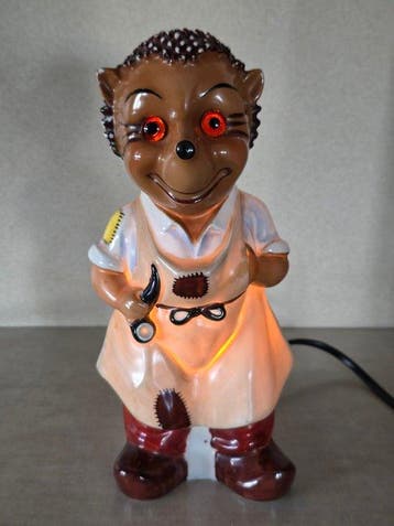 Stary Porcelanowy Je MECKI Fryzjer, Rauchverzehrer, Vintage
