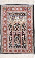 Silk Hereke Signed Carpet with Mehrab Design - Pure Luxe ~1, Nieuw