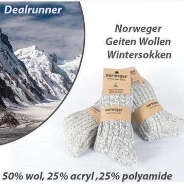 5-Paar De Orginele Norweger Geiten Wollen Wintersokken, Verzenden, Nieuw