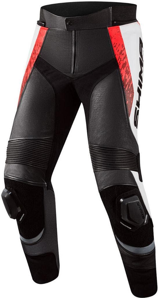 SHIMA STR 2.0 Zwart Wit Rood Leren Motorbroek, Motoren, Kleding | Motorkleding, Heren, Nieuw met kaartje, Broek | leer, Verzenden