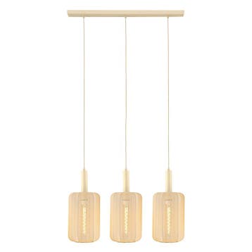 Beige hanglamp japandi, Corina, Ophalen of Verzenden, Nieuw, Japandi