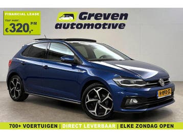 Volkswagen Polo 1.0 TSI R-line | Pano | Virtual | Carplay, Automaat, Stof, Euro 6, Blauw