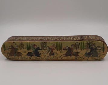 Khatam kari doos - Hout, Messing, Been, Steen -, Antiek en Kunst