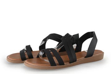 Graceland Sandalen in maat 43 Zwart, Verzenden, Zwart, Sandalen of Muiltjes, Zo goed als nieuw