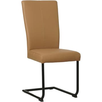 Set van 4 Leren eetkamerstoelen Dry - Toledo Camel (bruin), Huis en Inrichting, Ophalen of Verzenden, Nieuw, Leer, Vijf, Zes of meer stoelen