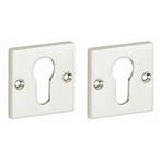 Set van twee PC-plaatjes Bauhaus glans nikkel, Verzenden, Nieuw