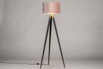 Rietveld Vloerlampen - Zwart, Koper, Roze - Stof, Metaal, Verzenden, Nieuw