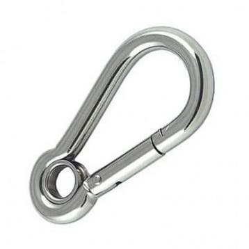 Karabijnhaak / carabiner 6x60mm - Met oog, Ophalen of Verzenden, Nieuw