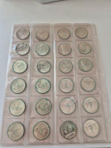 Italië, Republiek 500 Lire argento (24 monete)