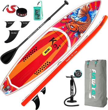 Sup Board - Opblaasbaar Paddle Board - 159 kg - Oranje/Rood, Verzenden, Zo goed als nieuw