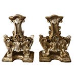 Een paar religieuze ornamenten - 35 cm (2) - Antiek - Hout -