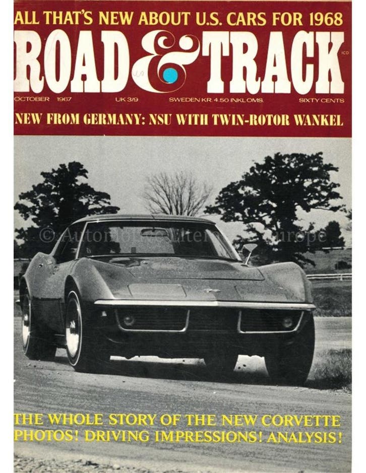 1967 ROAD AND TRACK MAGAZINE OKTOBER ENGELS, Boeken, Auto's | Folders en Tijdschriften