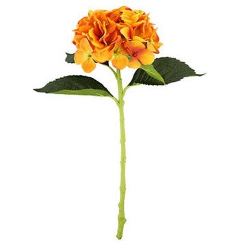 Chloe Hortensia Oranje Zijdenbloem 51 cm per stuk, Ophalen of Verzenden, Nieuw