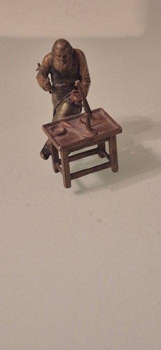 Franz Bergmann - Figuur - Schuster an der Werkbank - Koud, Antiek en Kunst