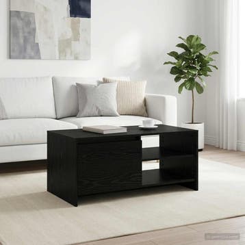 vidaXL Salontafel Zwart eiken 102 x 50 x 45 cm Bewerkt hout, Huis en Inrichting, Verzenden, Nieuw, Overige houtsoorten, 50 tot 100 cm