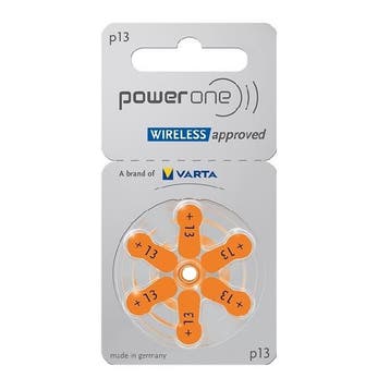 PowerOne Hoorapparaat batterij P13 oranje (6 stuks), Ophalen of Verzenden, Nieuw