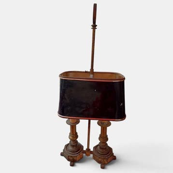 Tafellamp - warme kruik - Messing, Brons - Bouillotte-lamp