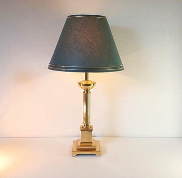 Vintage lamp - Hollywood Regency stijl - Tafellamp - Messing