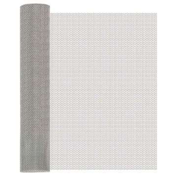 vidaXL Gaas Scherm 60 x 1000 cm 8 Mesh RVS 201 Zilverkleurig, Verzenden, Nieuw, IJzer
