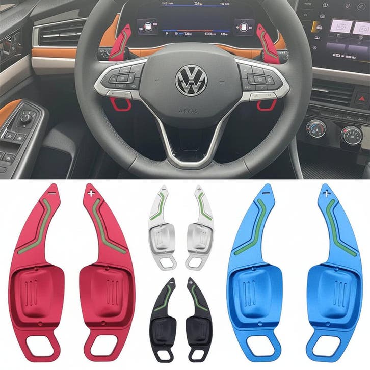 Volkswagen Aluminium Paddle Shifters | Golf 7 8 Tiguan Passa, Auto-onderdelen, Besturing, Nieuw, Verzenden