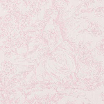 BA067 - Roze Toile de Jouy-stof – 2,8 x 2,5 m - Meubelstof -