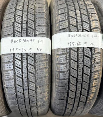 2x 175-65-15 Rockstone Winter 2x 6mm €40 Per Band 175 65 15, Auto-onderdelen, Ophalen, Gebruikt, 15 inch, 175 mm