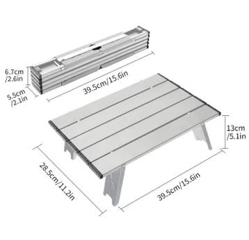Mini Campingtafel Opvouwbaar Aluminium Roll-Up Outdoor, Verzenden, Nieuw