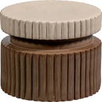 WOOOD Geer Bijzettafel Keramiek Tan 38x48x48 — Zeer goed, Nieuw