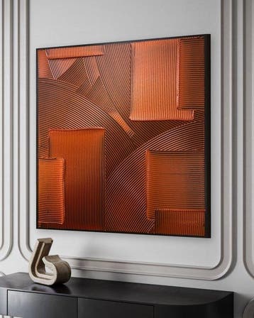 Sarah Schwarzl - Frequency COPPER ON INDIGO (Frame included)