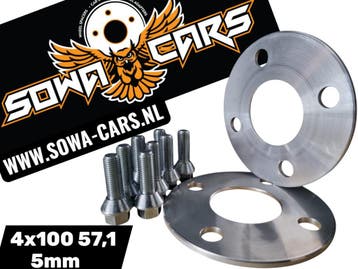 Spoorverbreders Spacers Vw Golf 1,2,3 UP 4x100 57,1 5mm, Verzenden