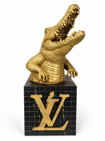 Daluxe Art - 1999 • XXL LV Crocodile Display – 75 cm
