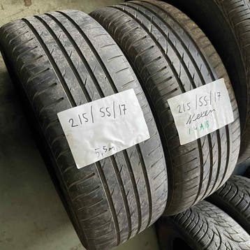 2 x Nexen 215-55-17 Zomerbanden 5,5mm, 17 inch, Ophalen of Verzenden, Band(en), Personenwagen