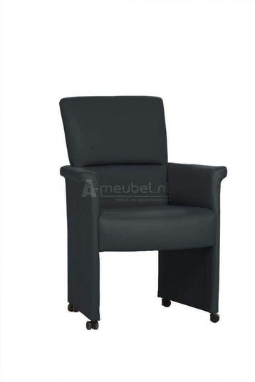 Eetkamerstoel Yfke - eetkamerstoelen - Antraciet, Nieuw, Stof