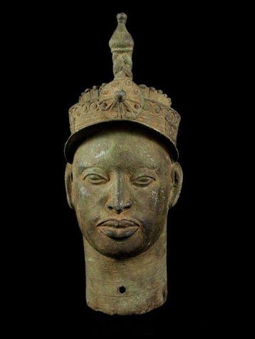 Bronzen Hoofd - Yoruba - Nigeria