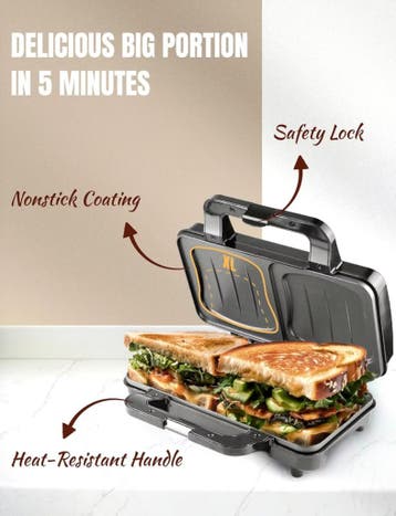 2dekans | Bestron XL Tosti-apparaat ASM92XLSS  - 900W -, Ophalen of Verzenden, Zo goed als nieuw